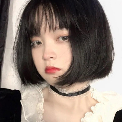 Factory Fake Hair for Women Short Straight Face-Framing Lock Bone Hair Full Head Suit Cute Teenage Bobo Head Sufficient Stock