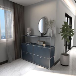 USM柜陈列饰品展示架定制不锈钢拼装组装柜家用商用餐边柜MD-010-阿里巴巴