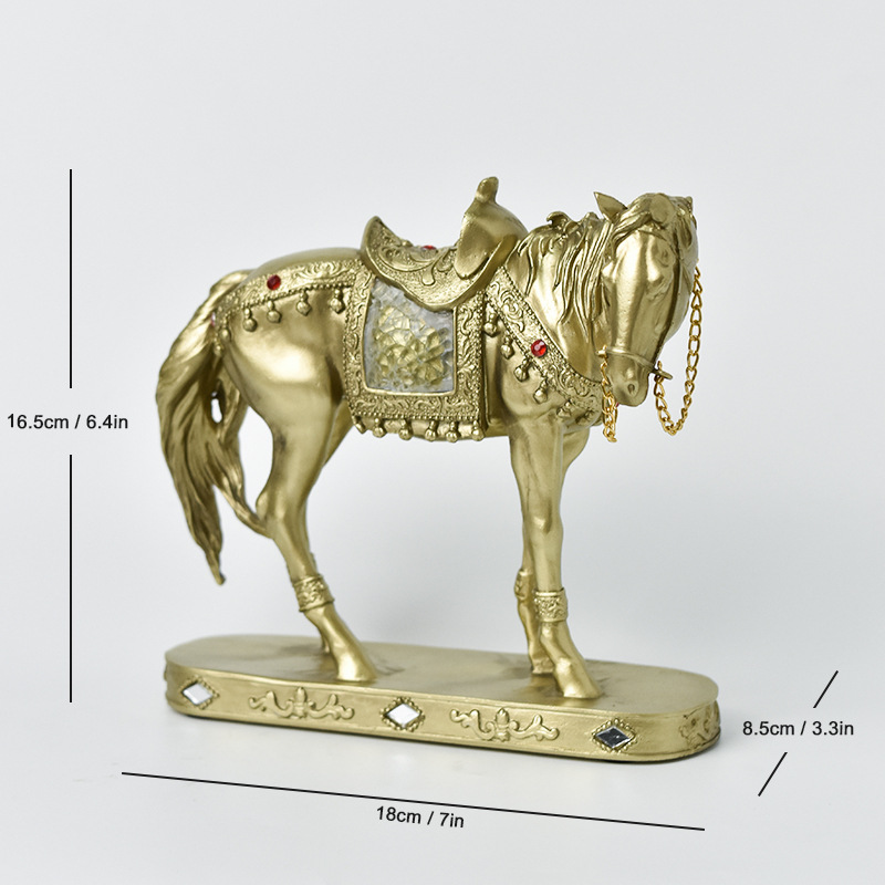 人気の馬の像、軽くて豪華な家の装飾品、リビングルームのエントランスホールのテレビキャビネットの装飾、幸運の馬年工芸品