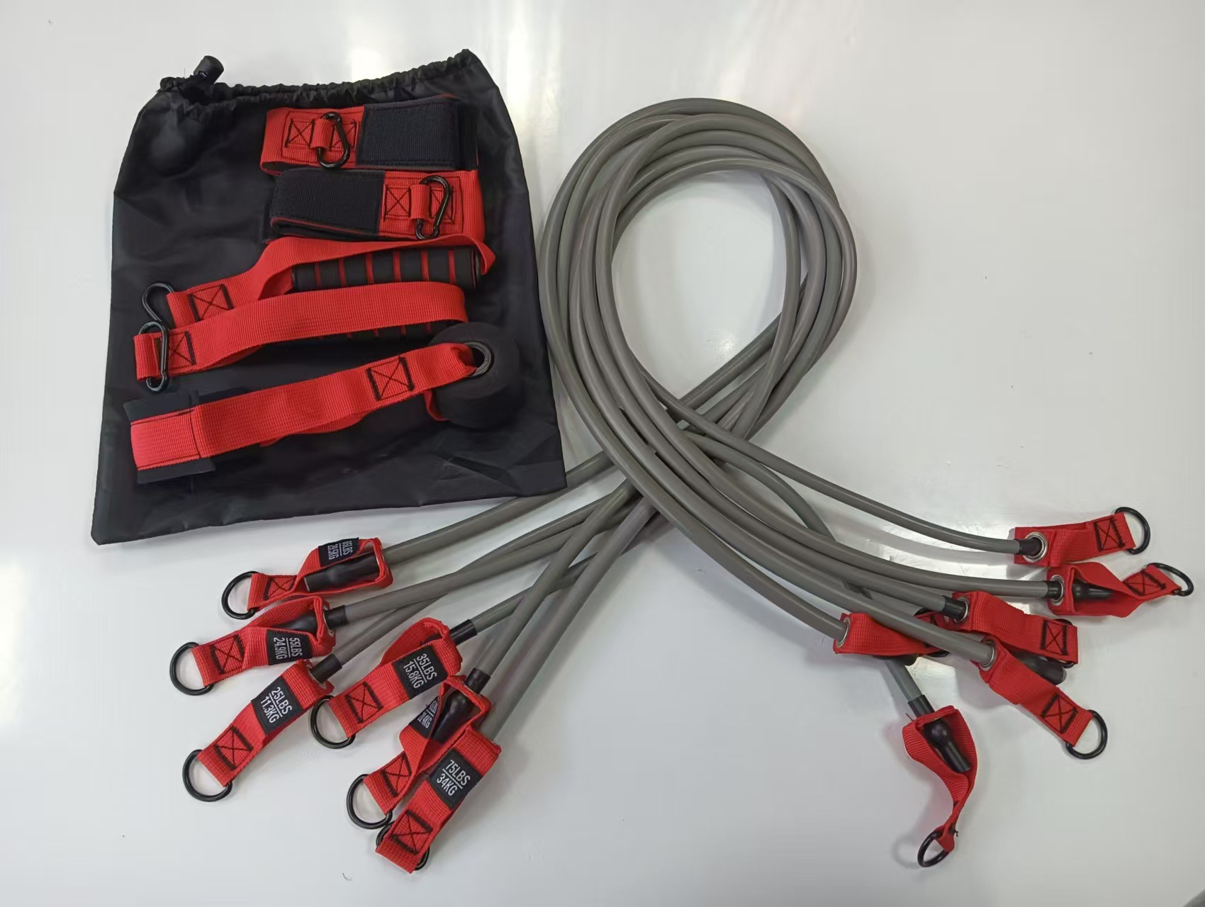 레드 & 그레이 드로스트링 12종 세트