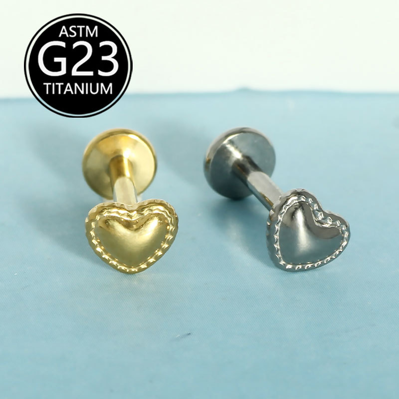 Labret piercing jewelry detail image