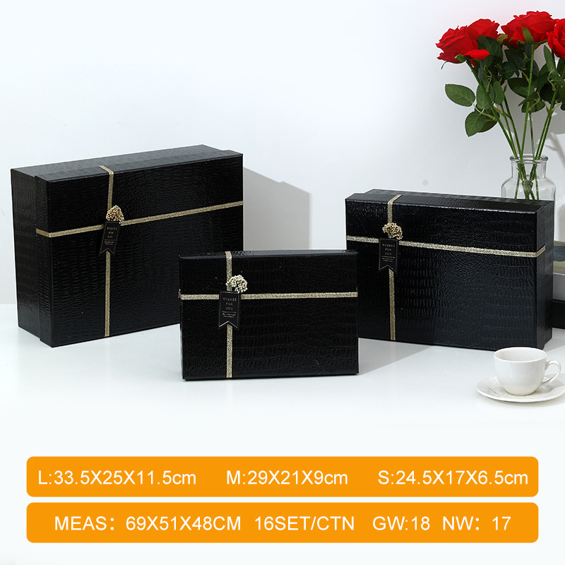 Caja de Regalo Rectangular con Tapa de Cartón Gris para Regalos image 8