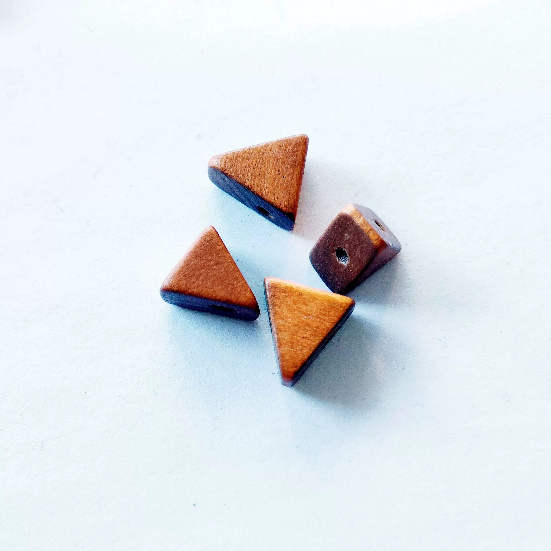 Серьги, клипсы для ушей, аксессуар, креативные деревянные аксессуары, треугольник, DIY, 11 мм