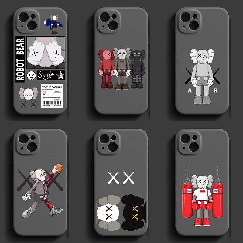 Tendencia K oso iPhone16 Apple 14/13/15promax funda para teléfono 11 silicona 12 mate xs7/8P