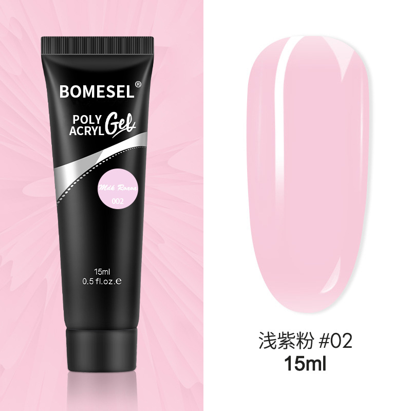 Explosión de uñas de color desnudo de cristal extensión de uñas sin papel modelo de extensión rápida 15ML 30ML