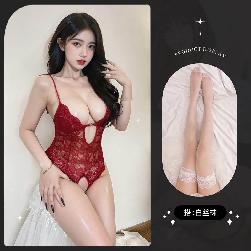 8842 버건디 + 흰색 스타킹
