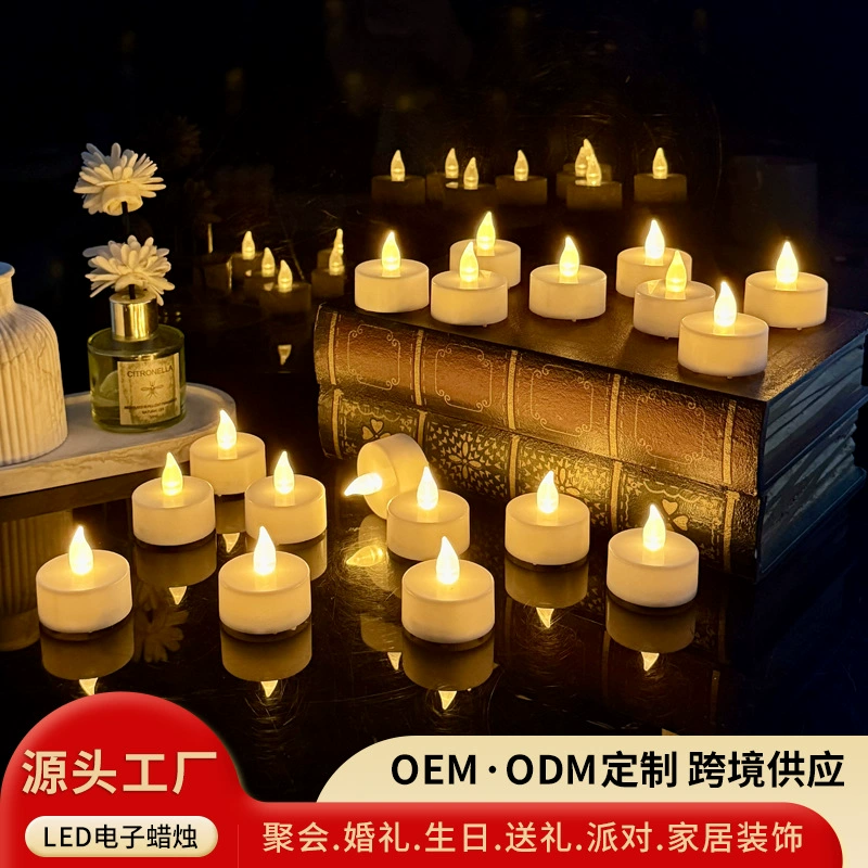 Direct supply LED electronic candle lamp remote control timing optional confession decoration wedding birthday LED small tealight lamp plastic
