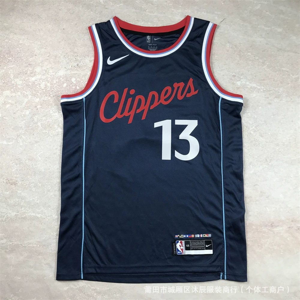 Горячее прессование американская баскетбольная форма Knicks Timberwolves Lakers Clippers Edwards Westbrook Russell спортивная майка
