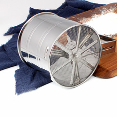 High capacity negotiable price small size semi-automatic handheld press-style flour sieve sugar sieve stainless steel material baking tool