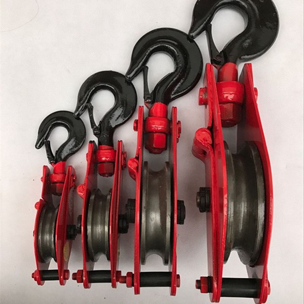 Polea de elevación estándar nacional, polea direccional que ahorra fuerza, correa de elevación, rodamiento, polea de cable de acero, gancho, anillo de elevación, rueda