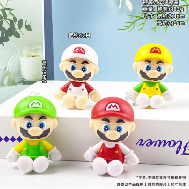 Cross-Border Super Mario Supermario Doll Hand-Made Cake Model Trendy Decorative Desktop Ornaments