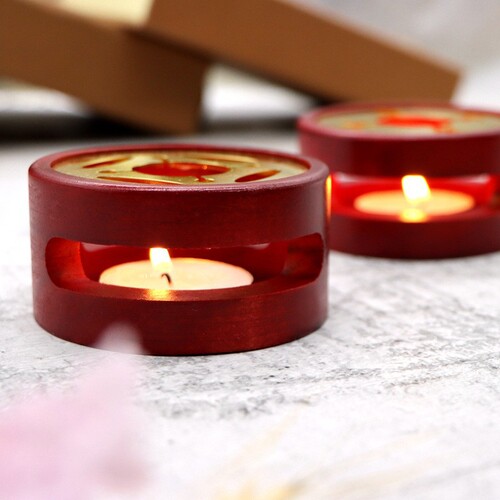 Fire paint furnace solid wood stove set tools retro envelope fire paint wax particles spoon fire paint seal wooden handle