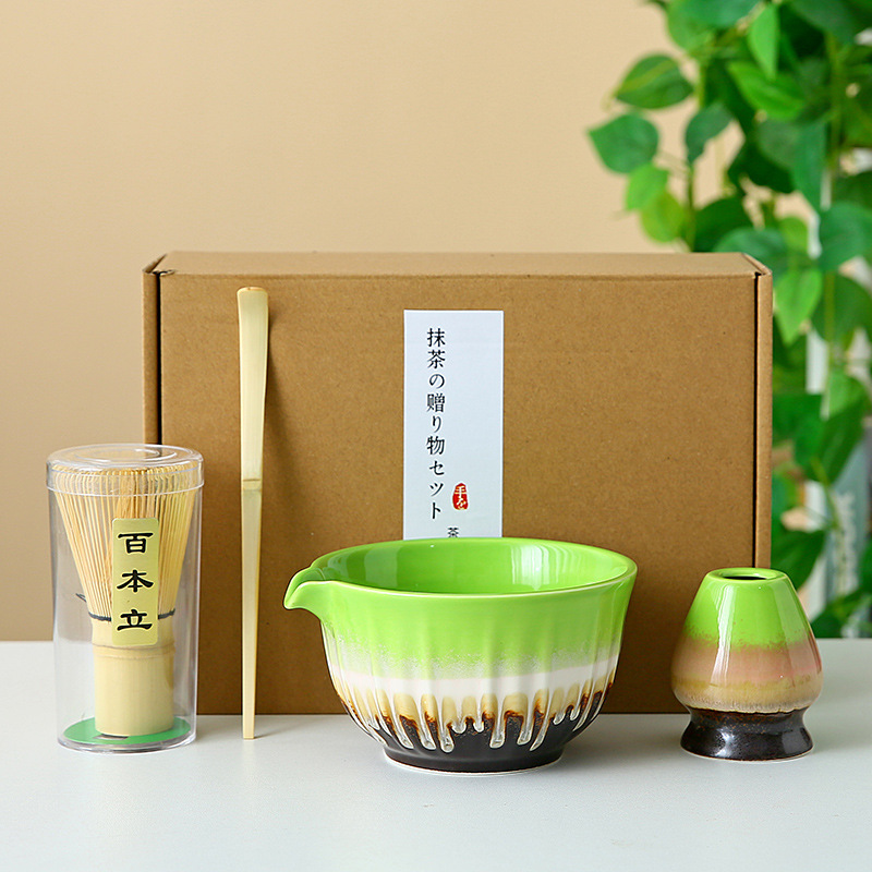 Transfronterizo exclusivo para el set de té Matcha japonés caja de regalo de té Matcha cepillo de té de 100 libros de té Matcha de la dinastía Song