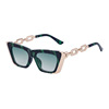 Metal sunglasses, glasses, 2023 collection, European style, cat's eye, wholesale