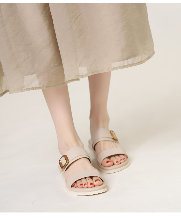 Women's Slip-on Sandals With A Comfortable Feel, 2026 Summer New Model, Soft-soled, Non-slip Beach Shoes, Fashionable_vogvips.com