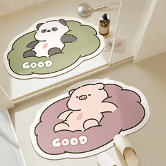 Cartoon Diatomaceous Earth Home Bathroom Mat, Sanitary Room Toilet Water Absorbent Foot Mat Entrance Door Mat, Dropshipping One Piece
