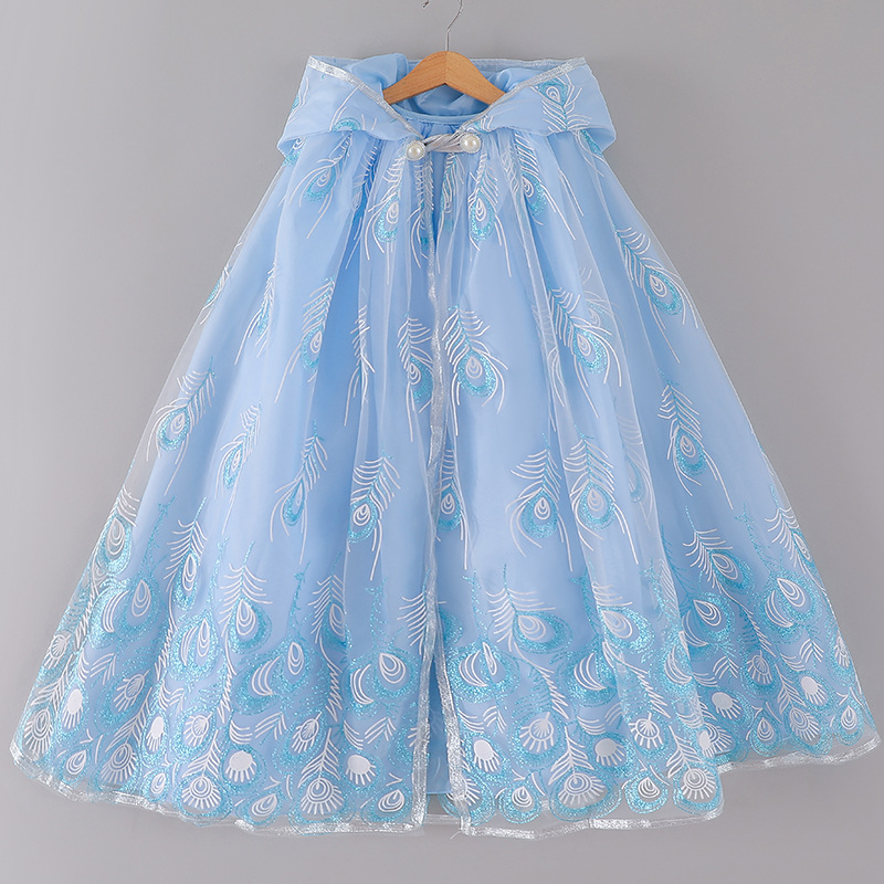 Europe and America ins Cross border Autumn girl Hooded baby Western style Aisha Shawl cloak shelter from the wind Cape