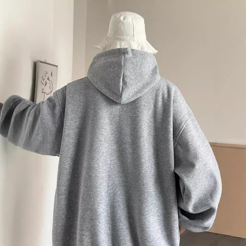 Hot Trending Hoodie Men's 2024 Autumn and Winter New Letter Printing Casual Simple Loose Versatile Coat 