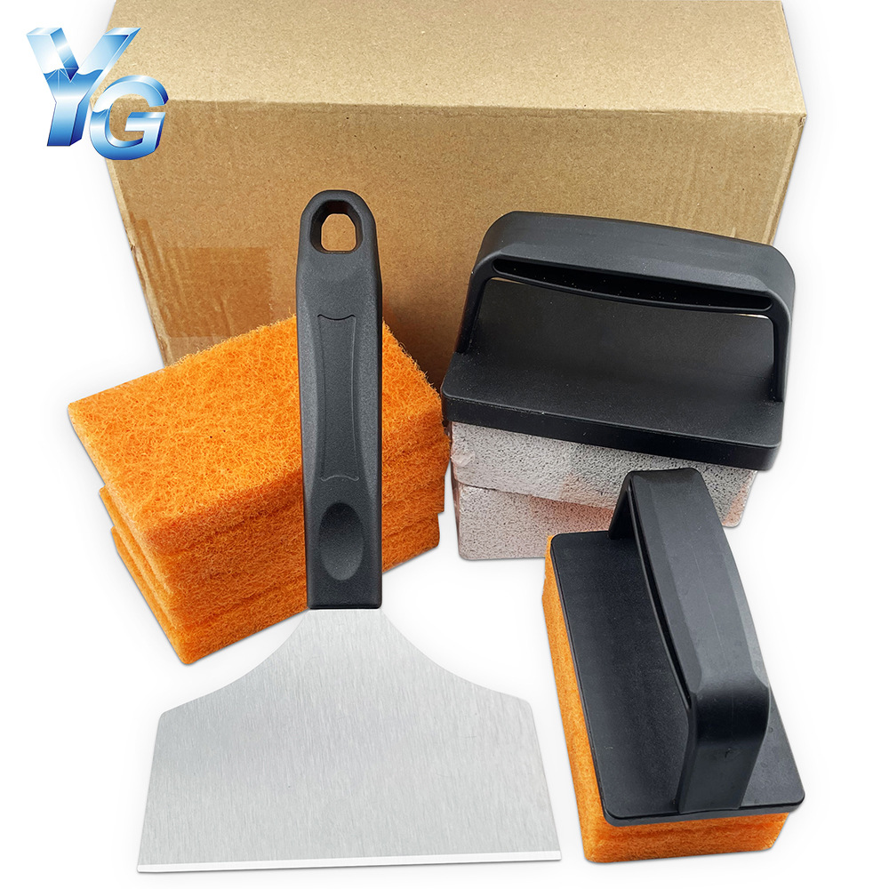 Amazon Bbq Cleaning Tool Set Cleaning Shovel Scraper Pumice Stone Scouring Pad Tool Brush Oven Cleaning Set
