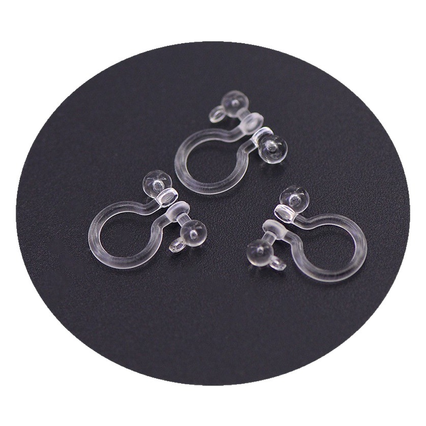 Ear-less Ear Clip Accessories Not Allergic Resin U-shaped Clip Transparent Invisible Painless Ear Clip Converter Wholesale