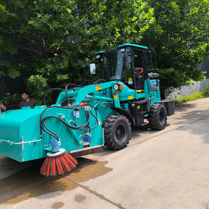 四驱柴油装载机建筑工地装载机封闭式清扫设备装载机城市扫路车