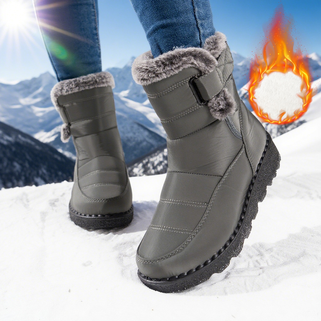 2023 parejas transfronterizas zapatos de algodón botas de nieve de nivel medio a alto al aire libre botas de algodón de felpa de conejo impermeables y antideslizantes tallas grandes 45