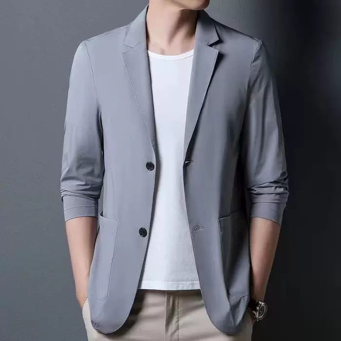 Summer Lightweight Classic Suit Jacket, Men's Plus Size, Sun-Protection, High-Quality Style