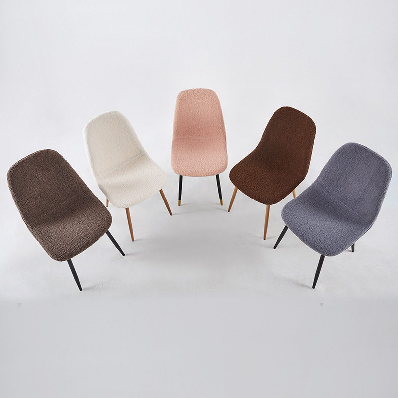 silla de comedor de lana minimalista, silla de comedor de alta densidad, esponja ligera y lujosa, conversación creativa, silla de oficina, silla de comedor