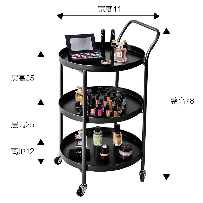 Mesa de centro pequeña móvil nórdica, carro, sofá, mesa lateral con ruedas, esquina de la sala de estar de lujo ligero, mesa de almacenamiento simple junto a la cama