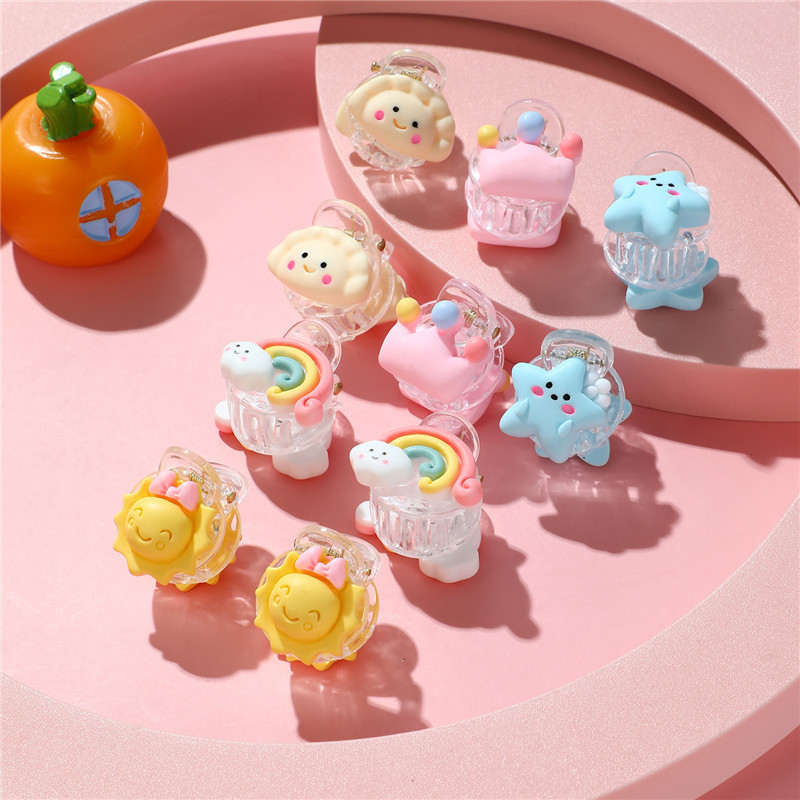 Muchachas Estilo De Dibujos Animados Estrella El Plastico Estrella Pinza Para El Cabello display picture 3