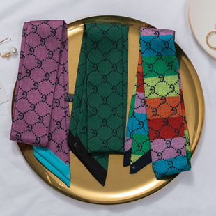 春秋仿真丝绸缎飘带绑包包丝巾小领巾女长款装饰围巾长领带批发详情7