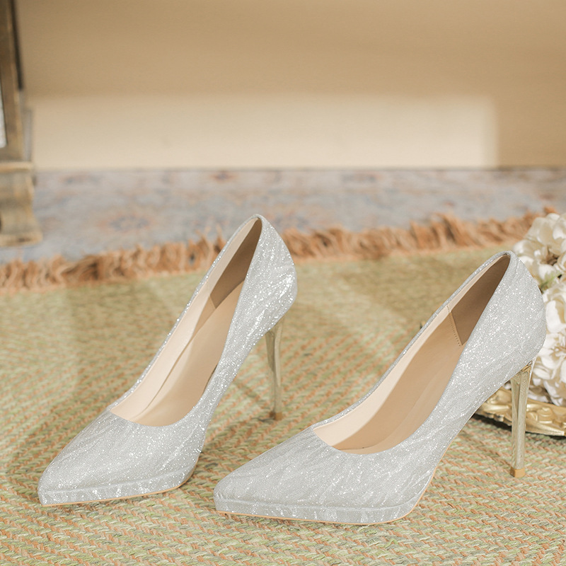 2026 New Pointed-Toe High-Heeled Shoes for Women, Stiletto Heels, Waterproof Platform, Sequin Fashion Catwalk Shoes, Shallow Mouth Shoes for Short People 2026 New Pointed-Toe High-Heeled Shoes for Women, Stiletto Heels, Waterproof Platform, Sequin Fashion Catwalk Shoes, Shallow Mouth Shoes for Short People
