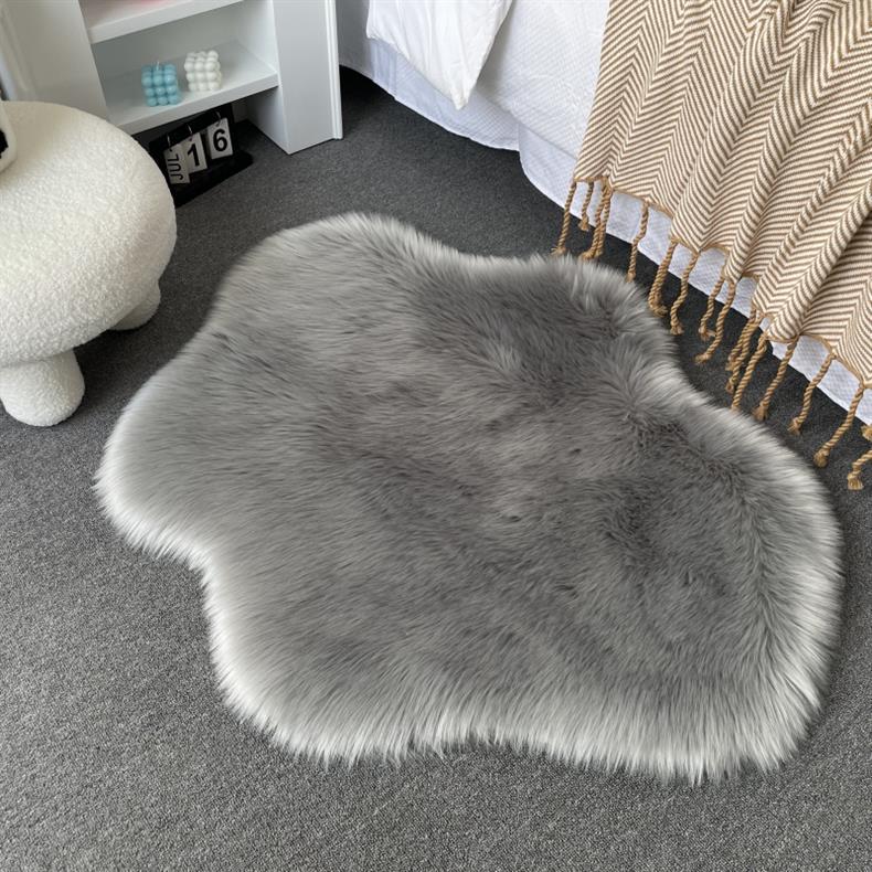Carpet Door Mat Can Be Cut, Wabi-Sabi Style Carpet, Light Luxury Floor Mat, Silent Tatami Bay Window, Double-Sided Gray-White Carpet