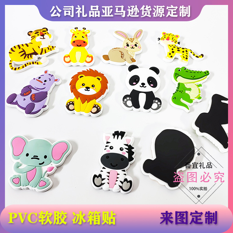 Cartoon three dimensional individual fridge magnet PVC from soft…