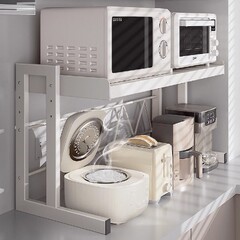 キッチン棚テーブル多機能電子レンジ炊飯器オーブン家庭用収納棚