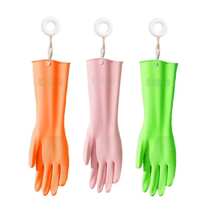 Shenxu puede colgar guantes de nitrilo para limpieza doméstica de tipo duradero para lavar platos cocina gruesa para lavar la ropa y cepillar platos actualización gancho image 6