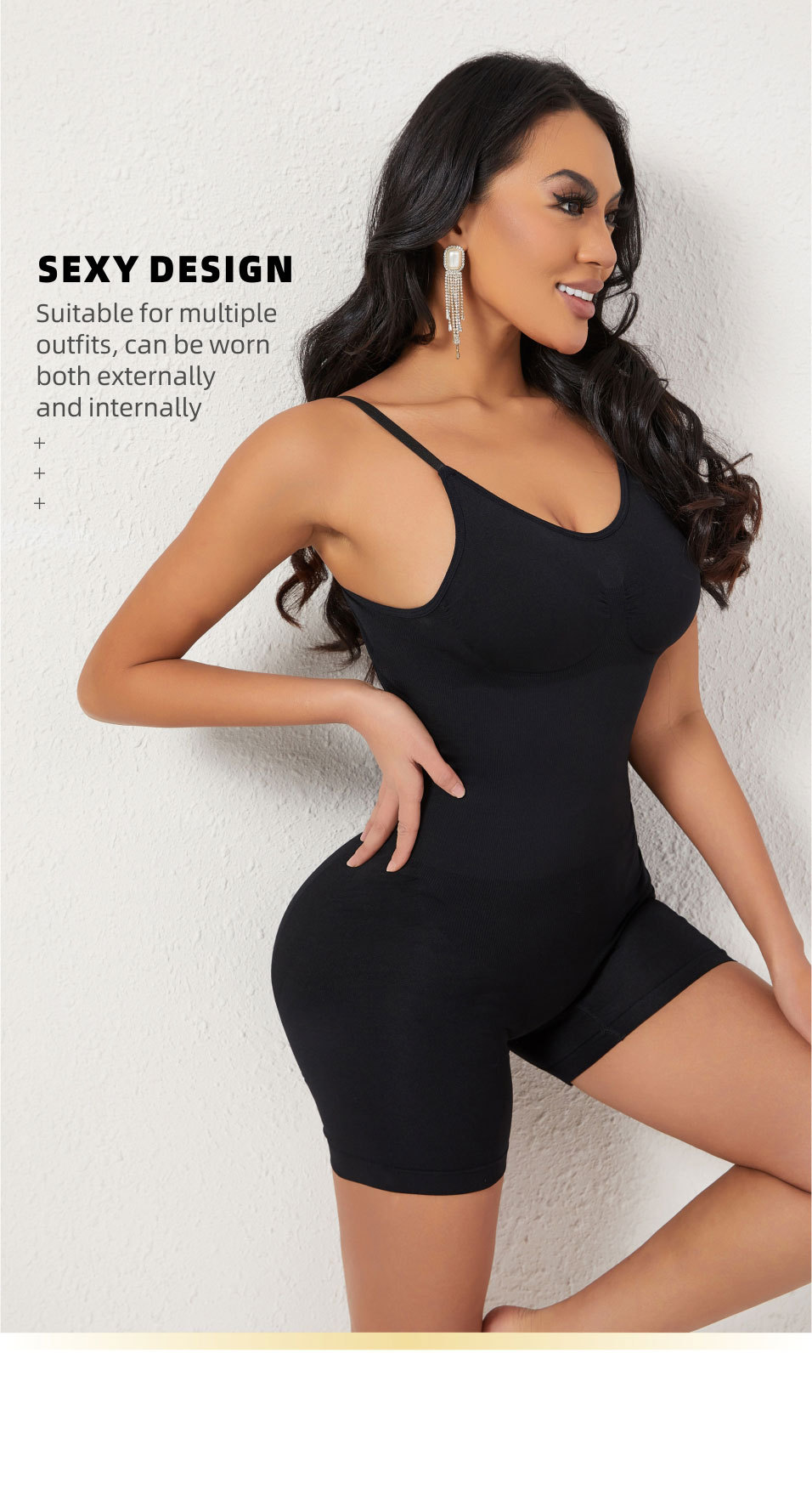 Nahtloser, rückenfreier Shapewear-Body – Bauchkontrolle & Po-Lifting Ganzkörperformer für Damen – Sexy Figurformende Unterwäsche (Schwarz/Nude/Kaffee)_voghion.com