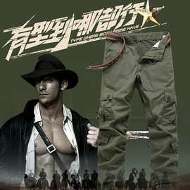 春季新款工装裤男多口袋宽松户外运动休闲长裤迷彩运动耐磨工作裤