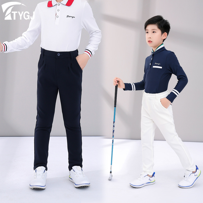 New Children's Golf Clothing Boys' Trousers Youth Sports Elastic Casual Elastic Waist Pants