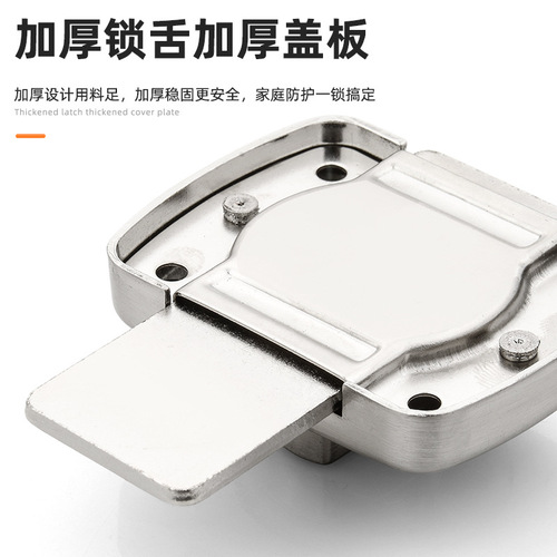 Zinc alloy punch-free rotating latch door buckle door bolt room door bathroom door door lock inner door opening lock buckle