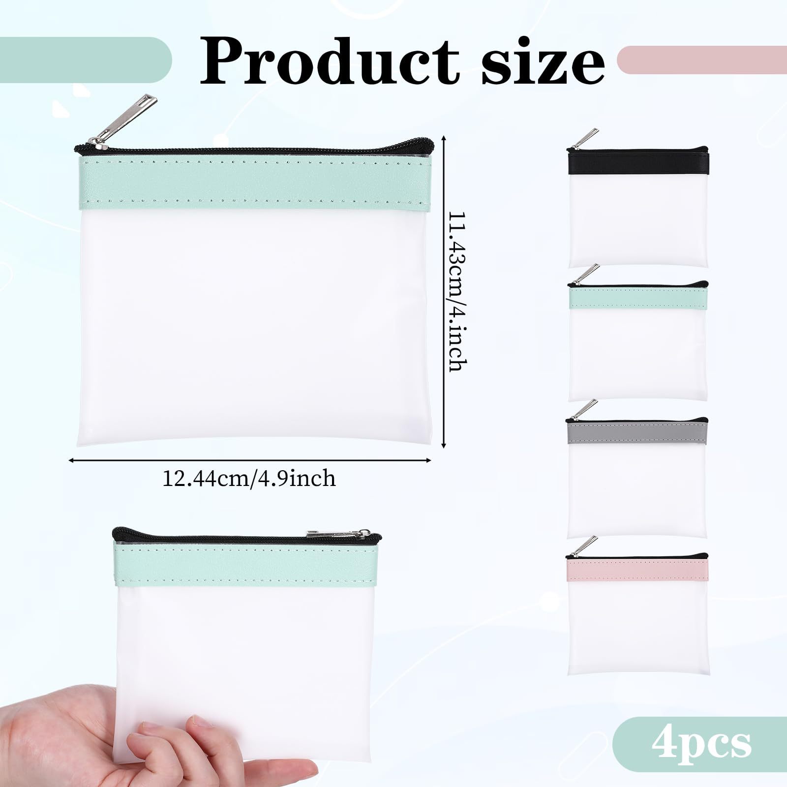 Frosted Tpu Mini Makeup Bag, High-Looking and Simple Zipper Storage Bag, Travel Portable Lipstick Bag, Coin Bag