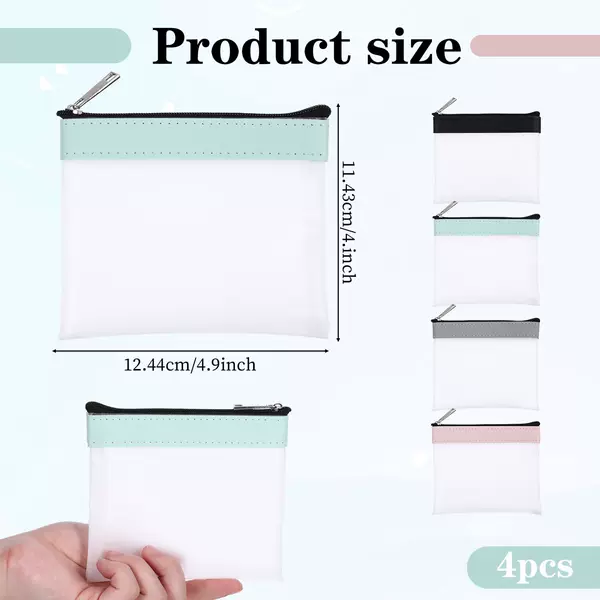 Frosted Tpu Mini Makeup Bag, High-Looking and Simple Zipper Storage Bag, Travel Portable Lipstick Bag, Coin Bag