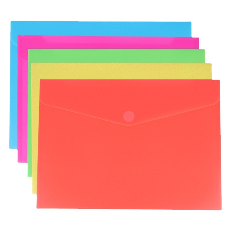 A5 Horizontal Colorful Velcro File Bag Information Collection Bag Velcro Bill Storage Bag File Bag