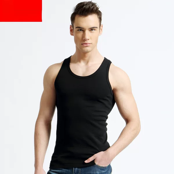 Summer Men's Vest Pure Cotton Student Sports Hurdle Base Pin-fit Two-way Pure Cotton Sweat Vest Men's Army Green