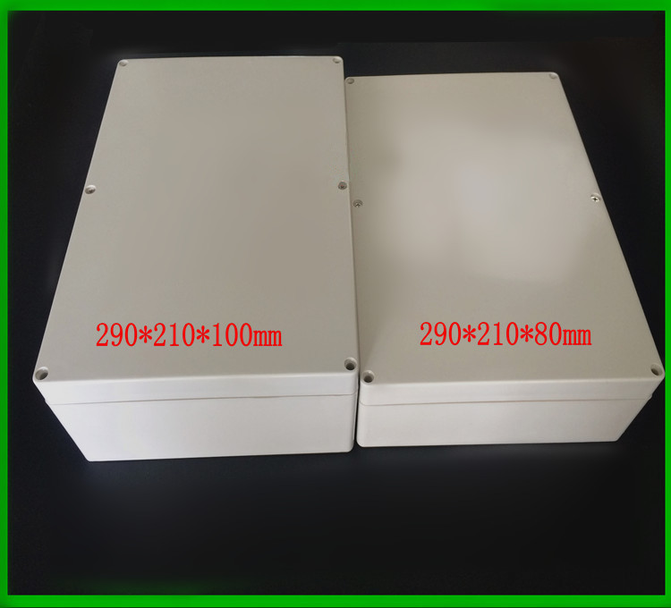 塑料防水盒逆变器锂电池外壳290*210*80塑料外壳安防监控壳可开孔