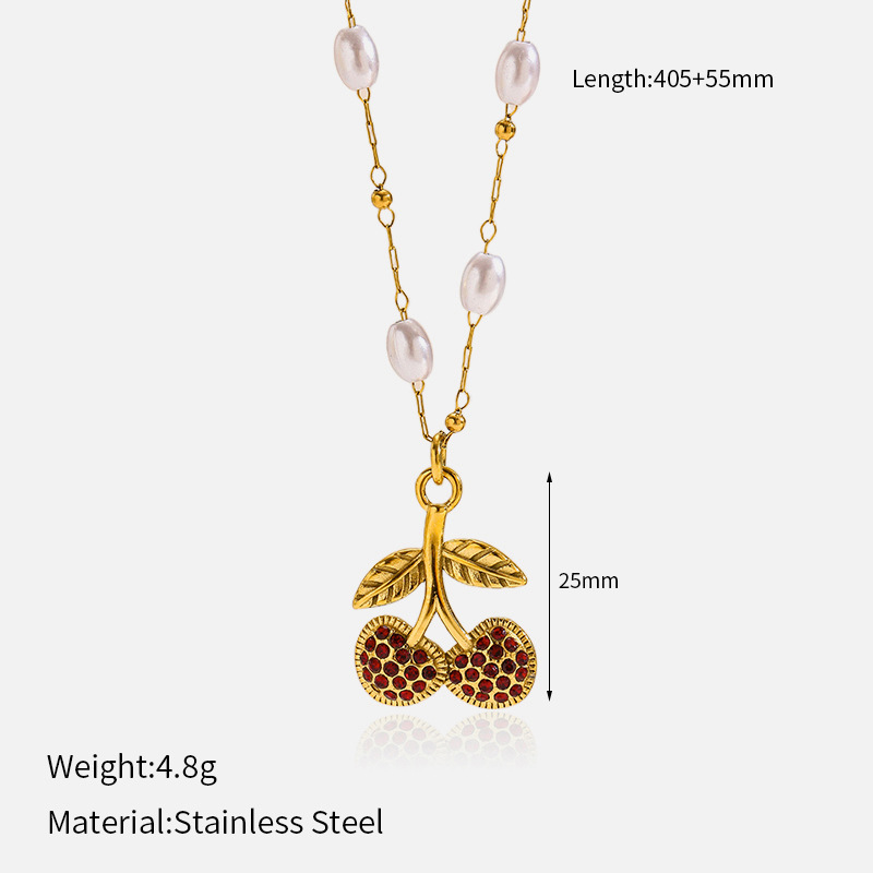 8g Weight Lobster Trigger Clasp Closure Clasp Closure Type 304 Stainless Steel Pendant Material Pendant Necklace Classification 304 Stainless Steel Chain Material Singapore chain, cable chain Chain Type 1 Piece Quantity Casual, Daily Occasion 304 Stainless Steel Material Lipstick, Cherry, Lock Pattern All Seasons Season Women's Gender Plating Design Elegant, Vintage Style Style Wholesale Jewelry Elegant Vintage Style Lipstick Cherry Lock 304 Stainless Steel Plating Singapore Chain Cable Chain Pendant Necklace 1