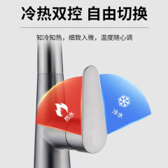 全銅廚房抽拉式水龍頭冷熱洗菜盆萬向洗碗池伸縮家用防濺水槽龍頭