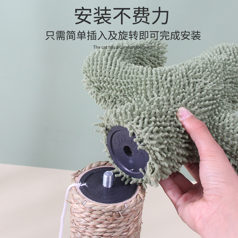 Fábrica al por mayor columna cactus gato escalada marco gato juguete gato árbol integrado colgante bola gato rascarse tablero gato rascador