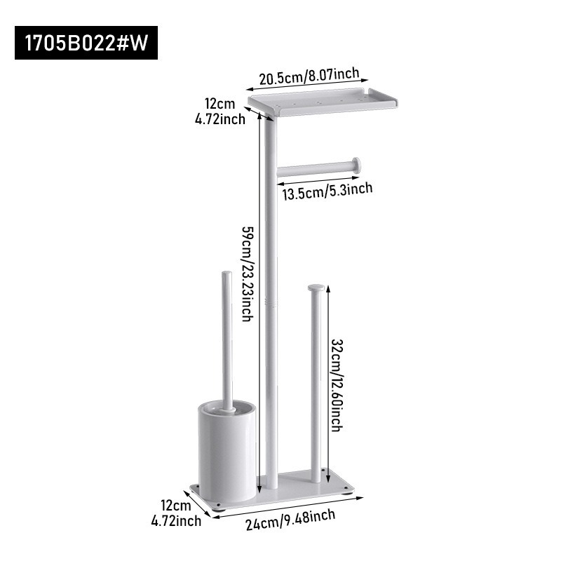 Estante de toallas de baño transfronterizo, soporte de rollo de papel de piso, estante de cepillo de baño, almacenamiento de toallas de papel multifuncionales image 9