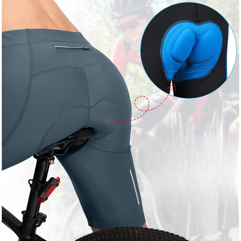 Men's Cycling Shorts Mountain Bike Riding Wear with Butt Pad Side Pockets Stretchy Quick-Dry Road Cycling Wear Men's Cycling Shorts Mountain Bike Riding Wear with Butt Pad Side Pockets Stretchy Quick-Dry Road Cycling Wear